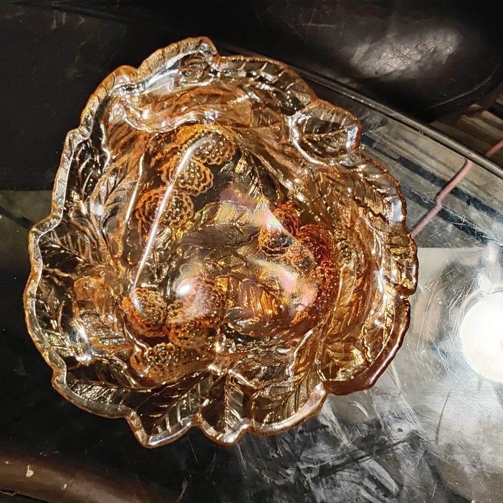 Carnival glass bowl